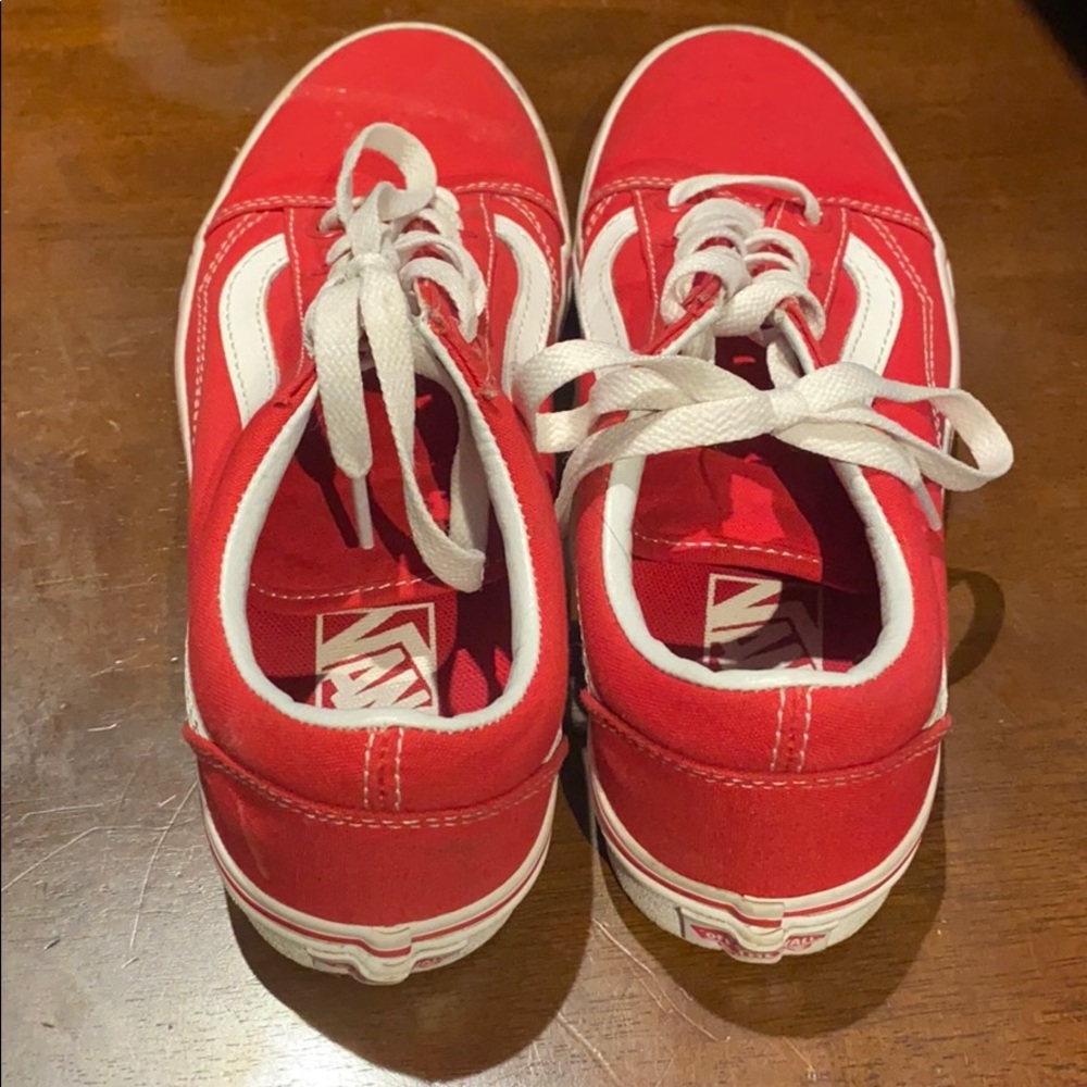Red vans shoes